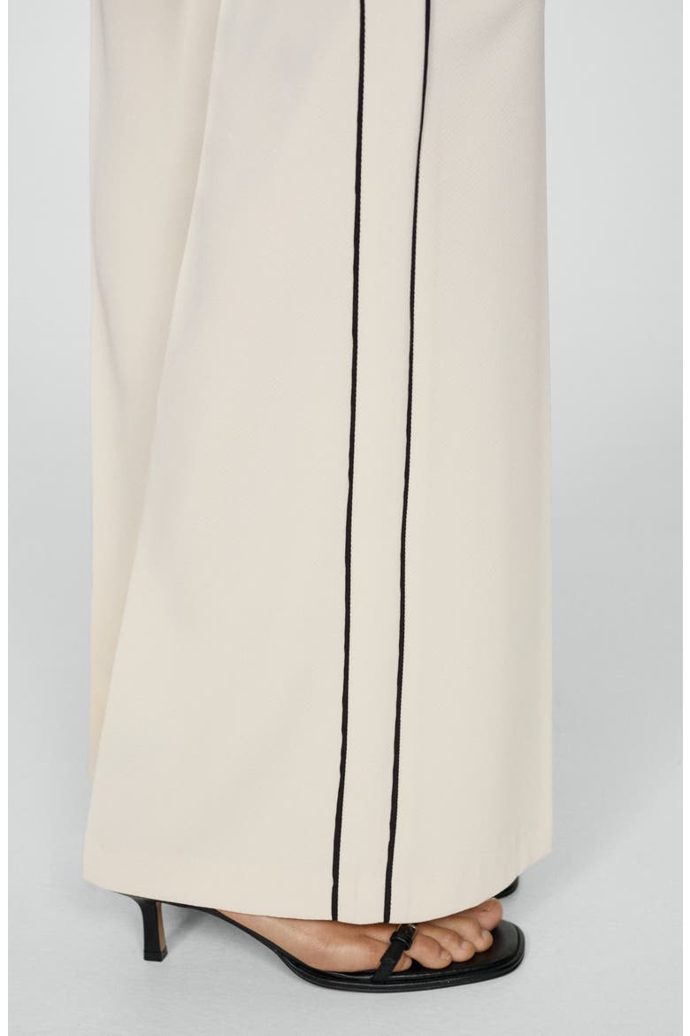 Side Stripe Knit Wide Leg Pants, Alternate, color, ECRU
