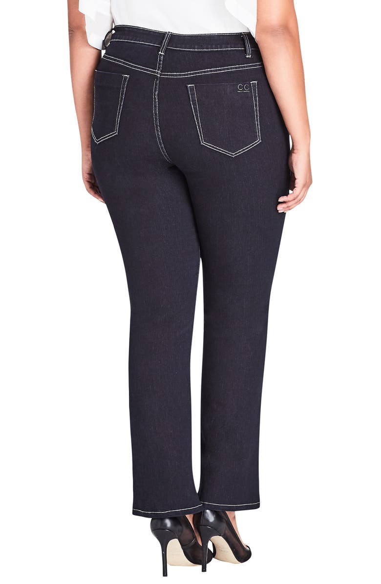 City Chic Dark Wash Bootcut Jeans, Alternate, color, 