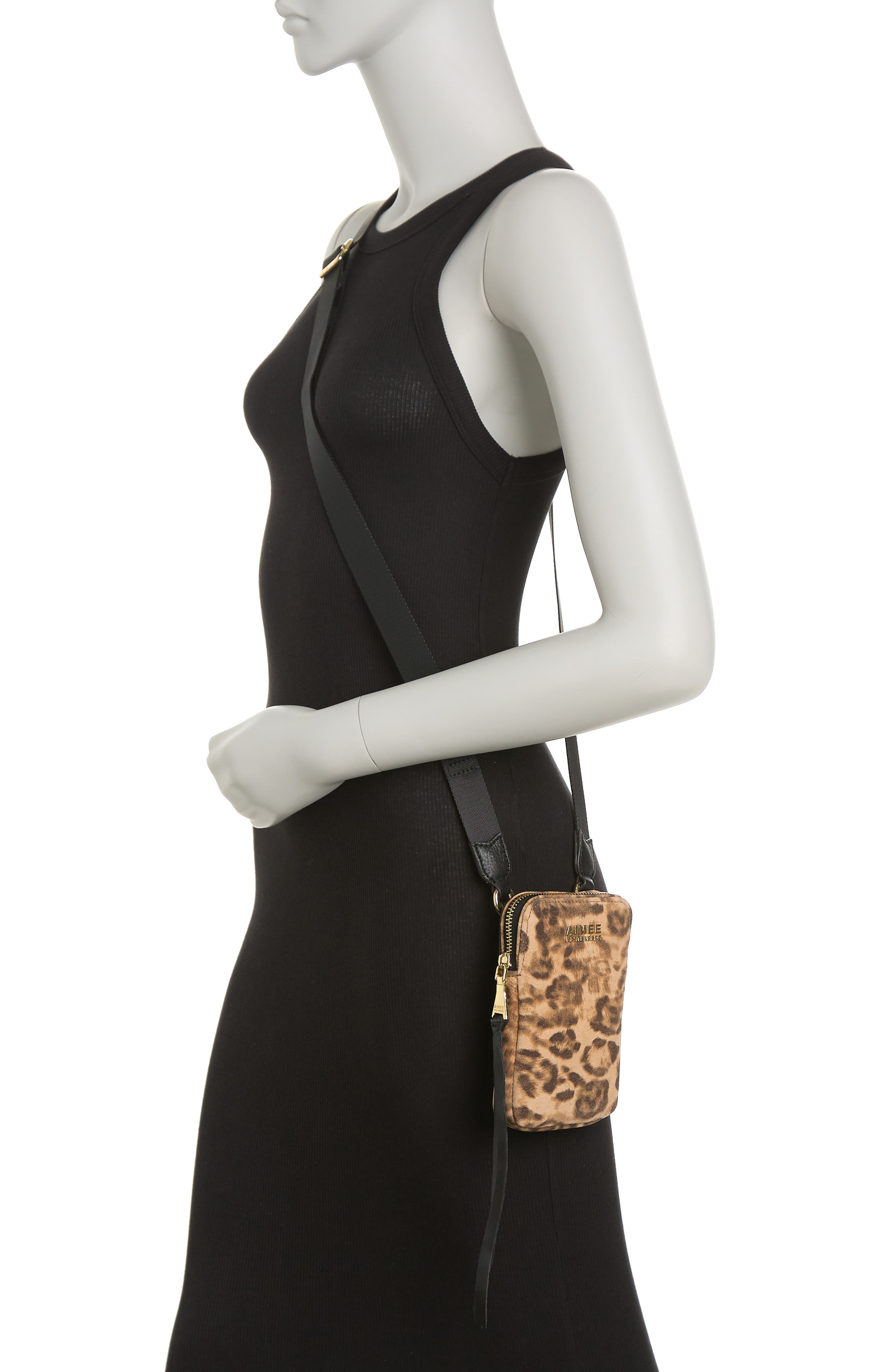 KESTENBERG Capri Genuine Calf Hair Crossbody, Alternate, color, AMAZON LEOPARD