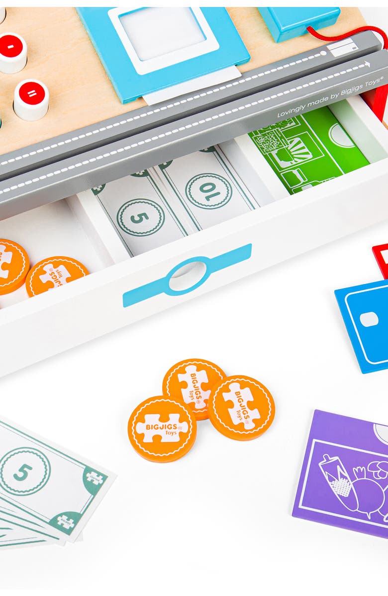 Bigjigs Toys Shop Till with Scanner, Alternate, color, Multicoloured