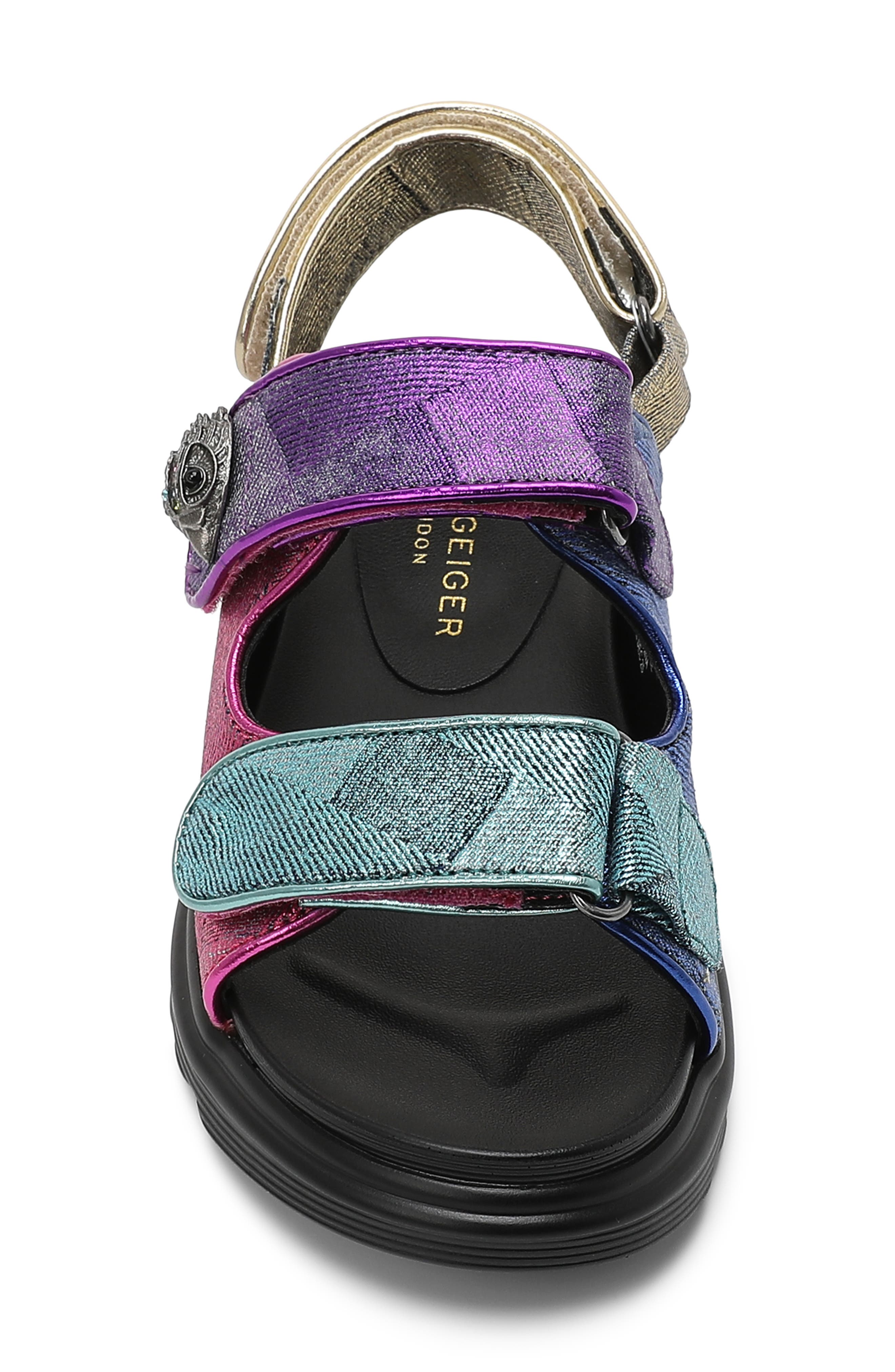 Kurt Geiger London Kids' Mini Orson Slingback Sandal, Alternate, color, Denim/ Multi