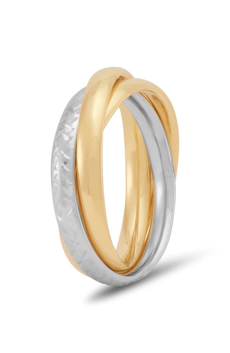 Frankie & Zoe Tube Crossover Band Ring, Alternate, color,