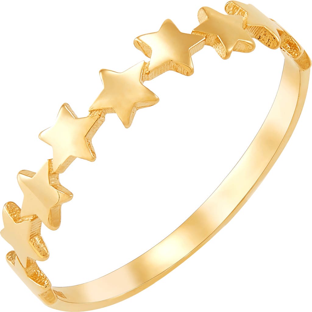 Frankie & Zoe Star Band Ring In Gold