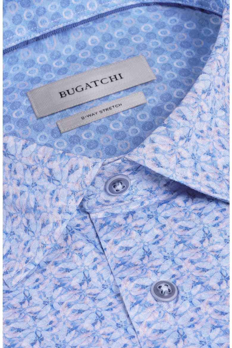 Jimmy OoohCotton® Floral Print Button-Up Shirt, Alternate, color, AIR BLUE