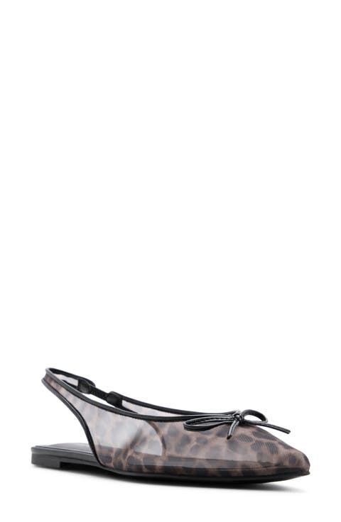 Jennika Mesh Pointed Toe Slingback Flat (Women)