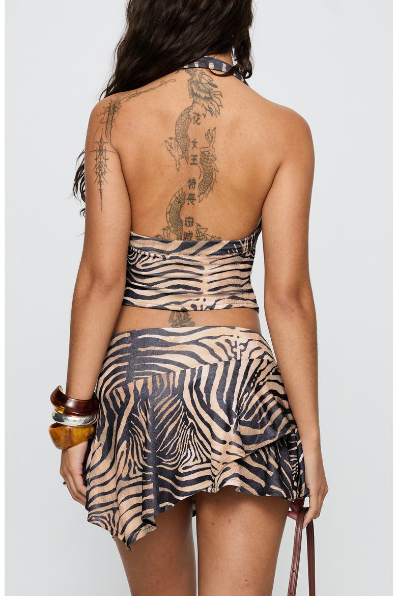 Tiger Print Halter Top, Alternate, color, TIGER