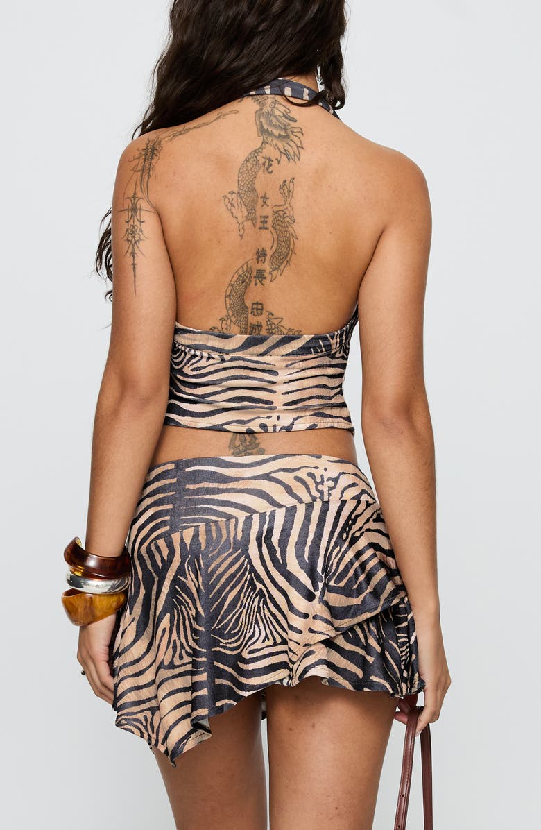 Princess Polly Tiger Print Halter Top, Alternate, color, 