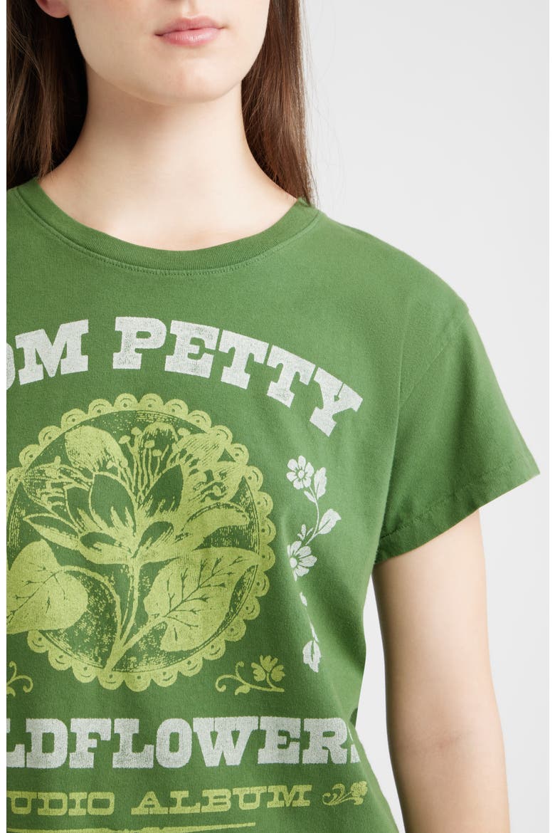 Tom Petty Wildflowers Studio Album Graphic T-Shirt, Alternate, color, DARK IVY