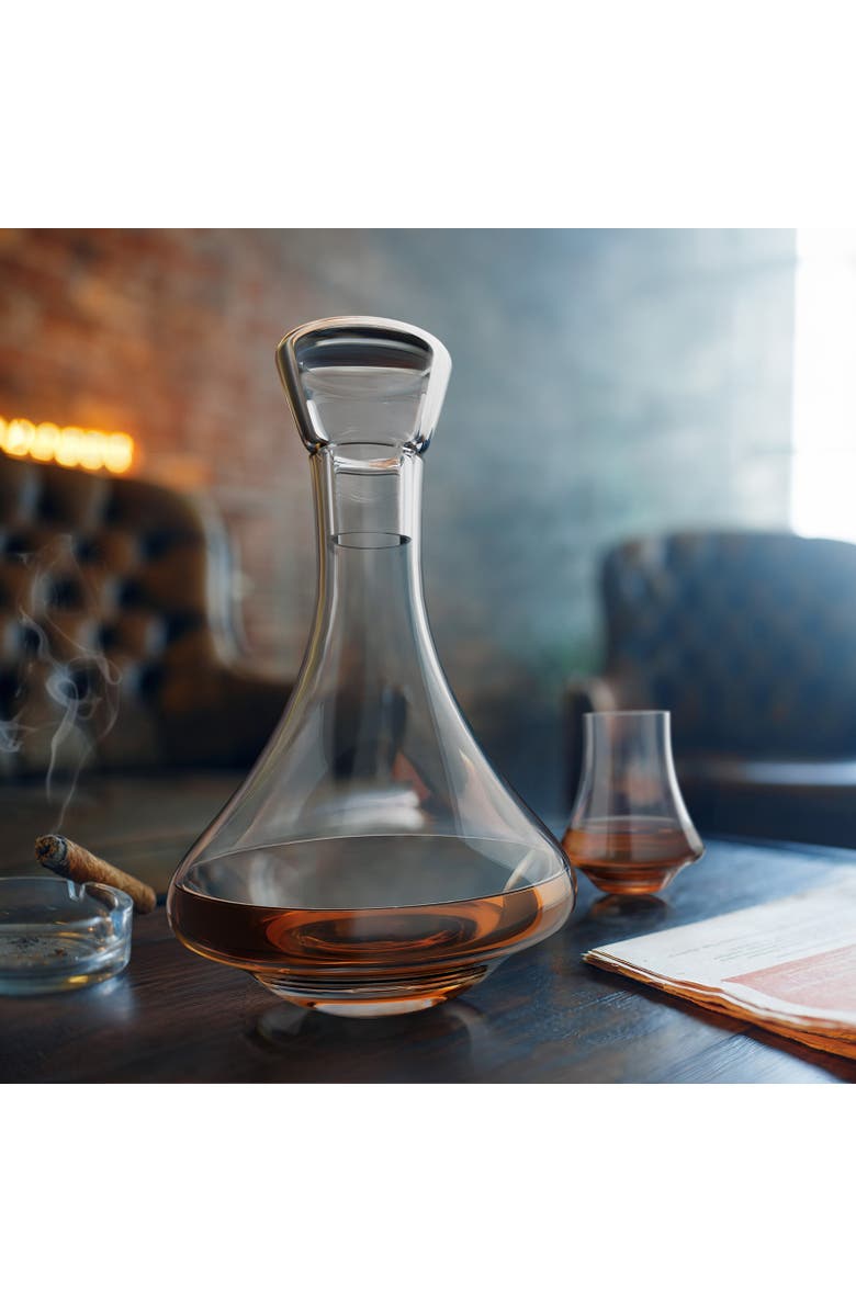 FINAL TOUCH Revolve - Revolving Spirits Decanter with Stopper, Alternate, color, Clear