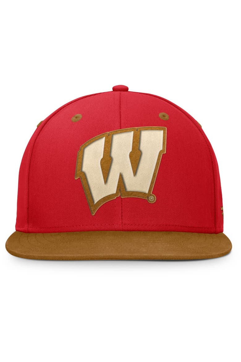 Men's Fanatics Red/Brown Wisconsin Badgers NoBo Fitted Hat, Alternate, color, Red