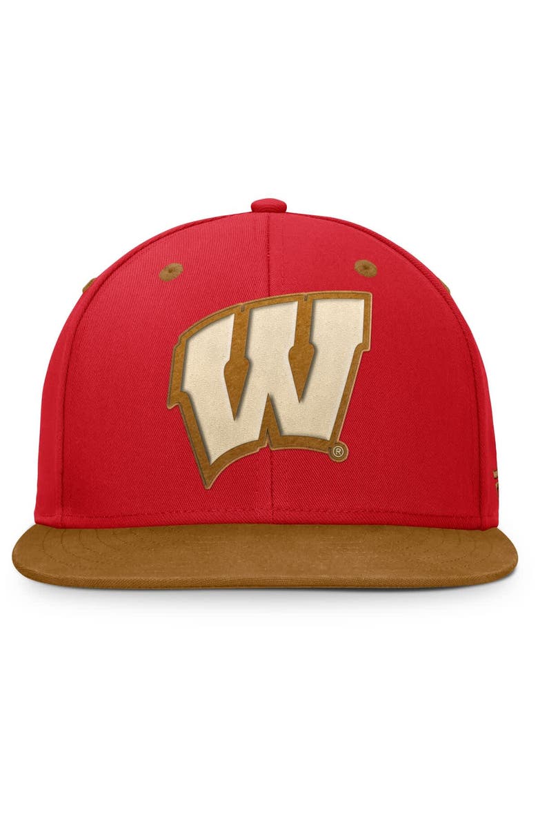 FANATICS Men's Fanatics Red/Brown Wisconsin Badgers NoBo Fitted Hat, Alternate, color, Red