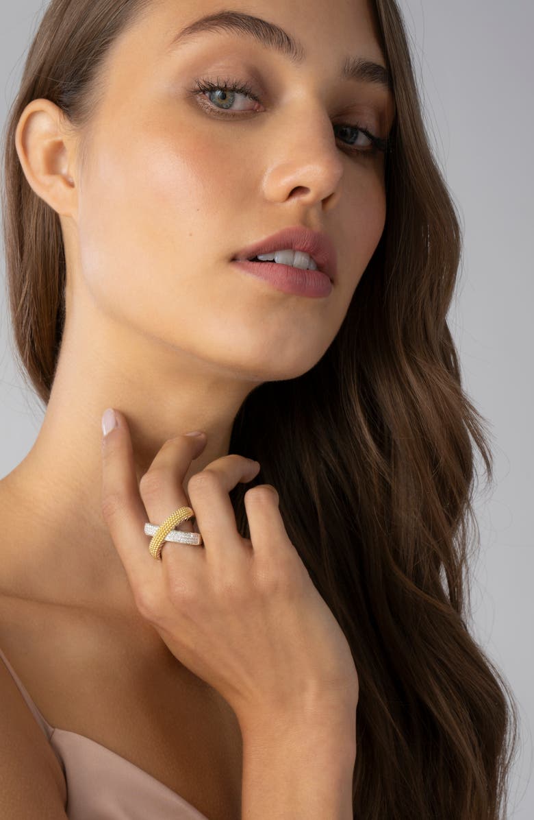 LAGOS Caviar Lux Diamond Ring, Alternate, color, Silver