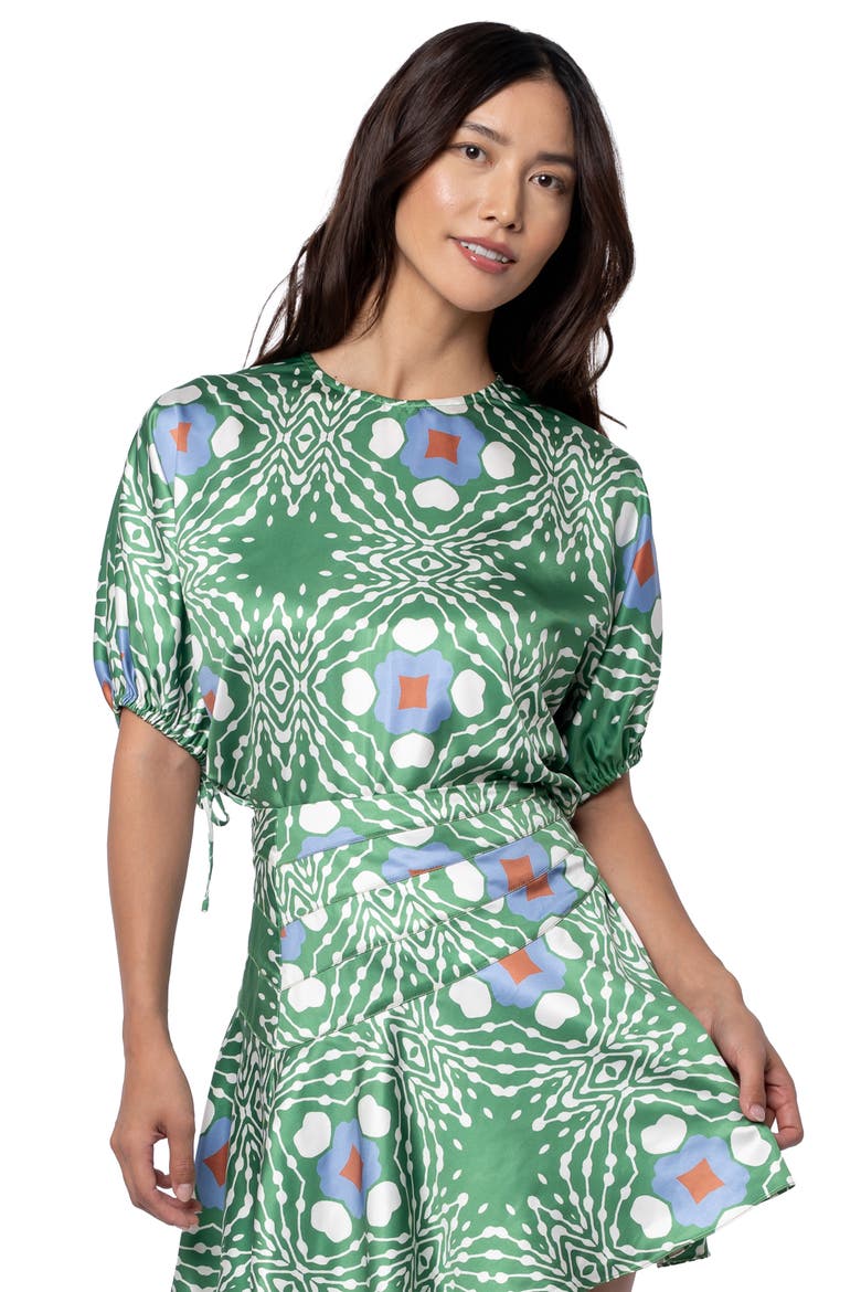 Brigette Print Top, Alternate, color, GREEN MULTI