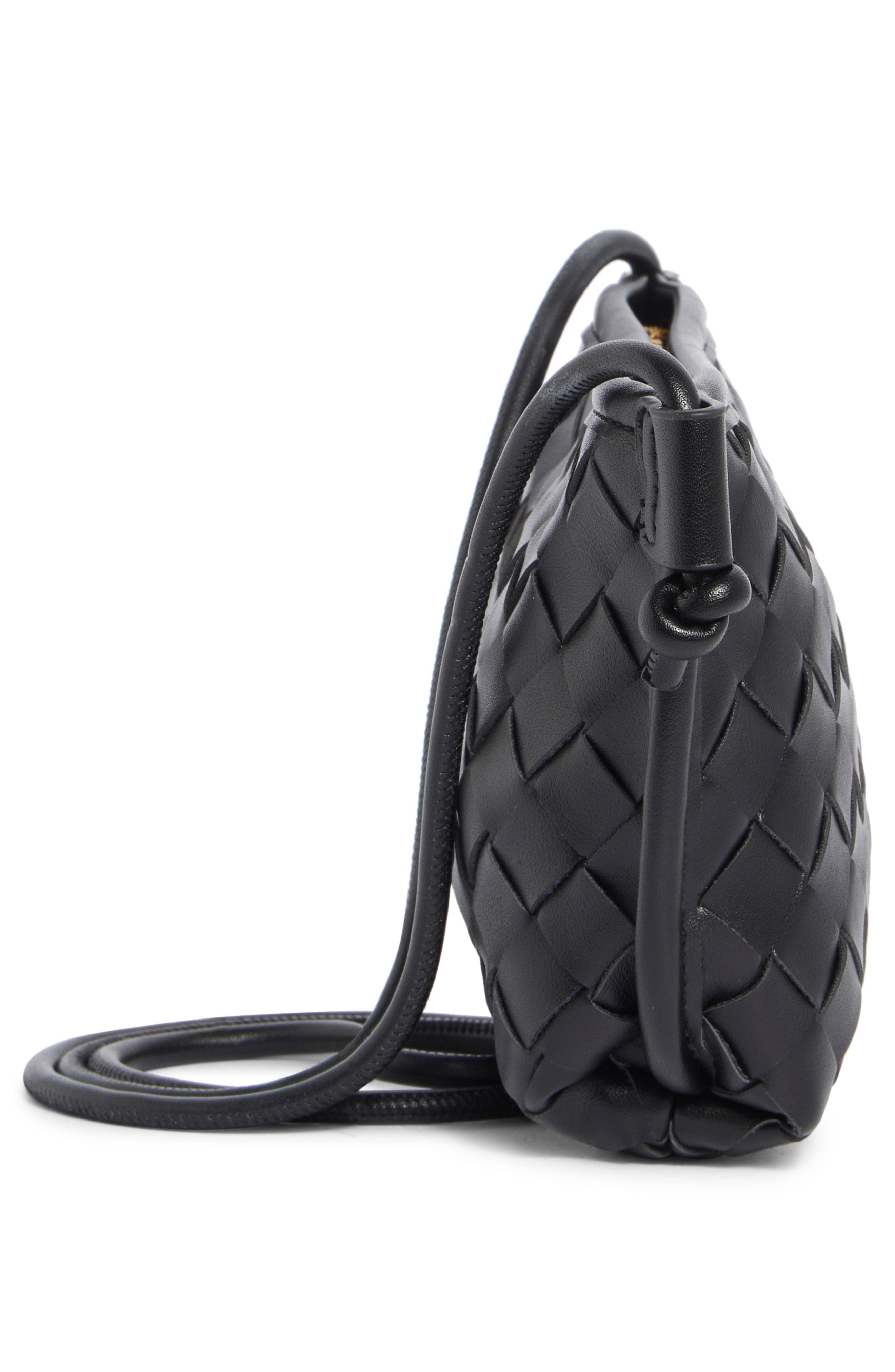 URBAN EXPRESSIONS HANDBAGS Woven Crossbody Bag, Alternate, color, Black