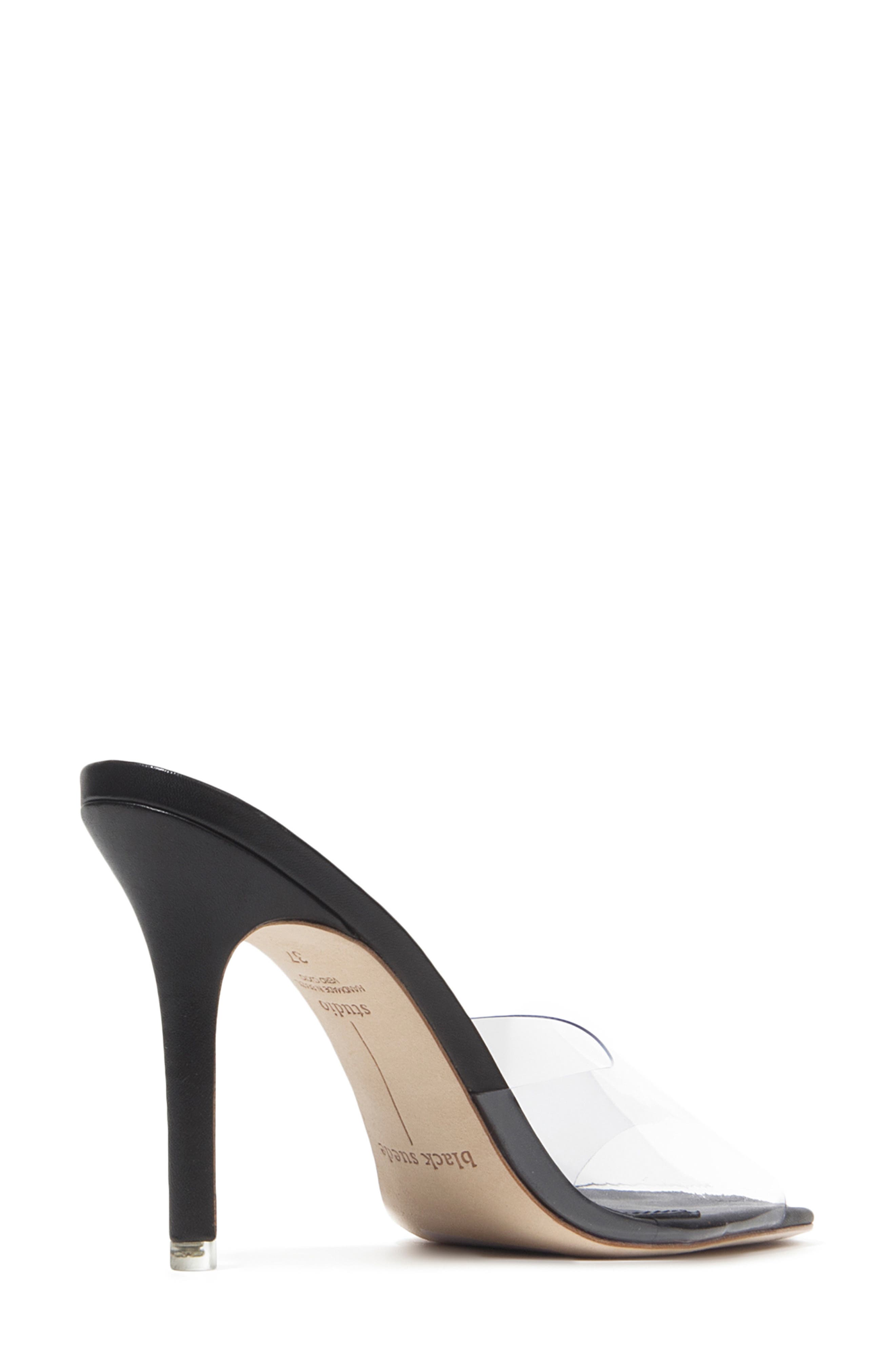 BLACK SUEDE STUDIO Stiletto Sandal, Alternate, color, 