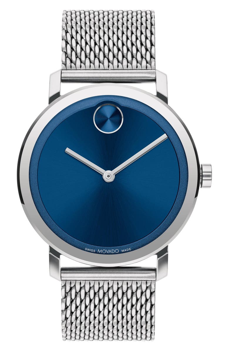 Movado Bold Evolution Mesh Strap Watch, 40mm, Main, color,
