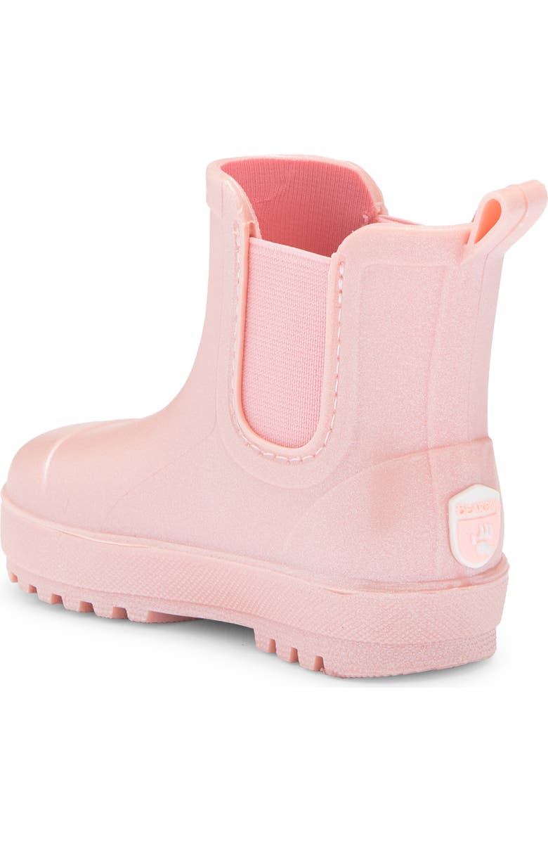 BEARPAW Kids' Shortie Rain Boot, Alternate, color, Rose Gold Gloss