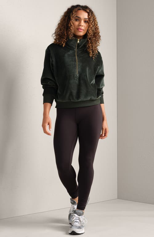 Rhone Plush Half Zip Pullover In Green