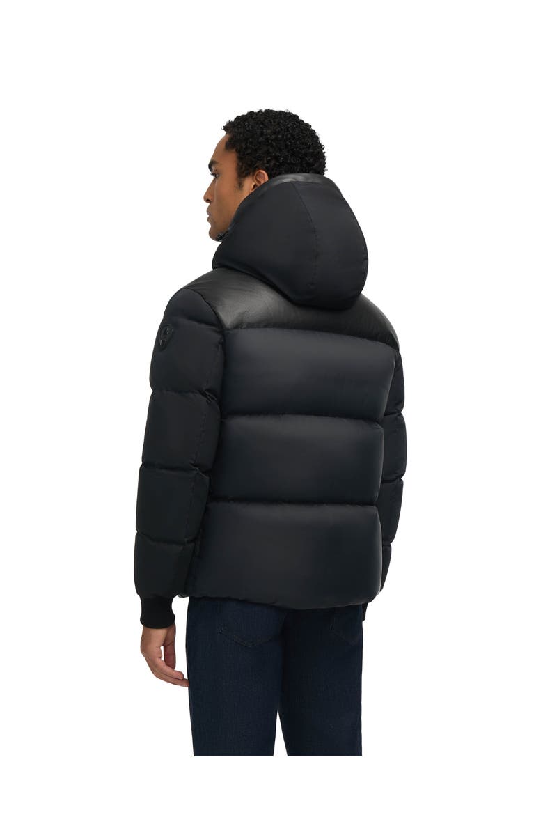 Pajar Rigel Mixed Media Faux Shearling Puffer with Removable Hood, Alternate, color, Black