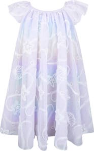 Zunie Kids' Mermaid Float Sequin Soutache Party Dress