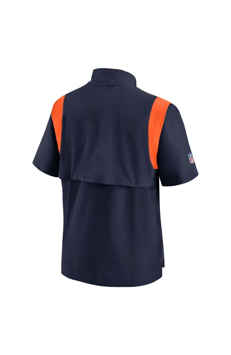 Nike Men's Nike Navy Denver Broncos Sideline Coaches Chevron Lockup Pullover Top, Alternate, color, Navy