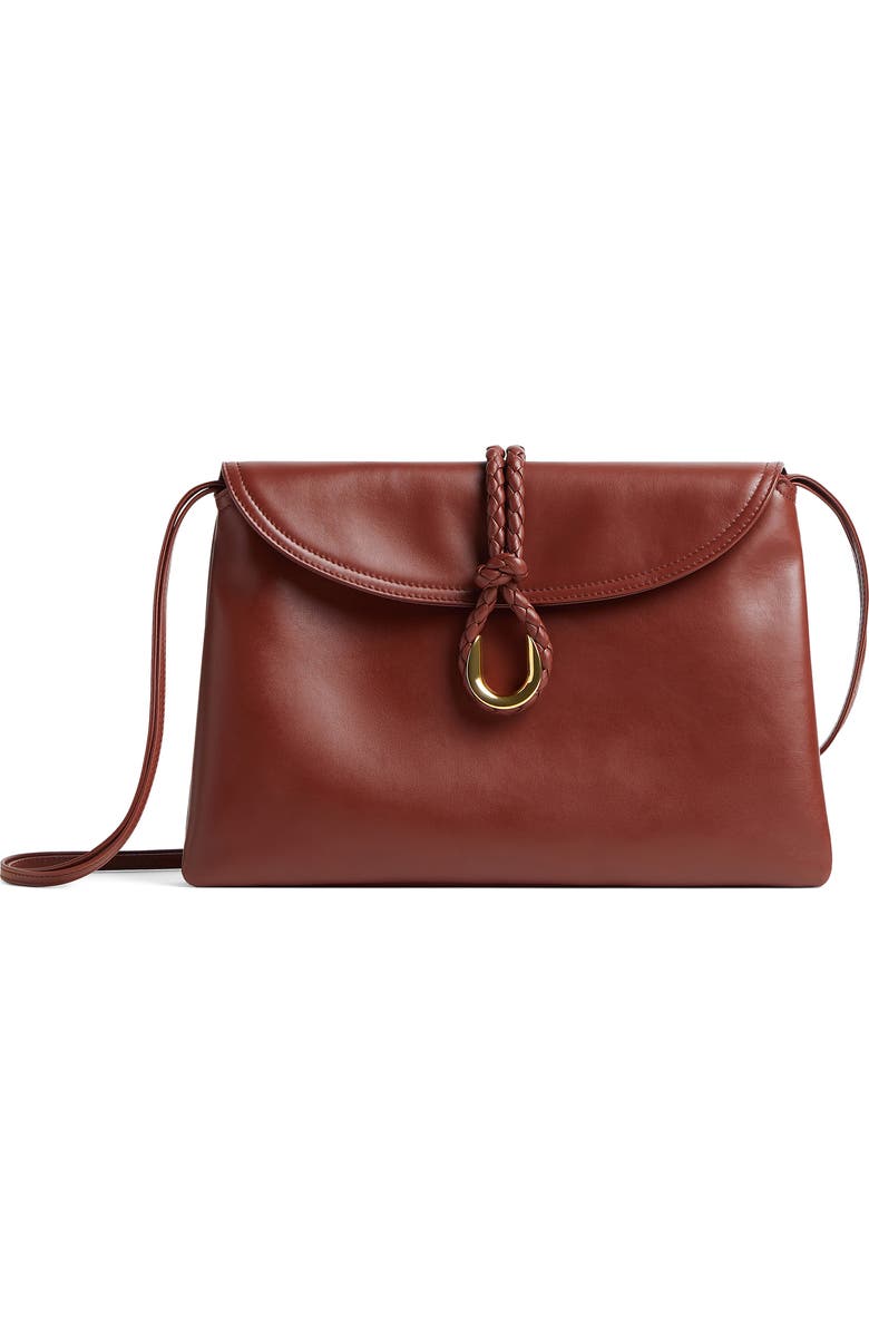 Bottega Veneta Medium Liberta Leather Shoulder Bag, Main, color, 2506 Sapele-Muse Brass