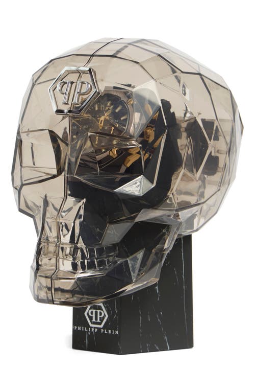 Philipp Plein Octagon Chronograph Silicone Strap Watch, 43.2mm In Brown