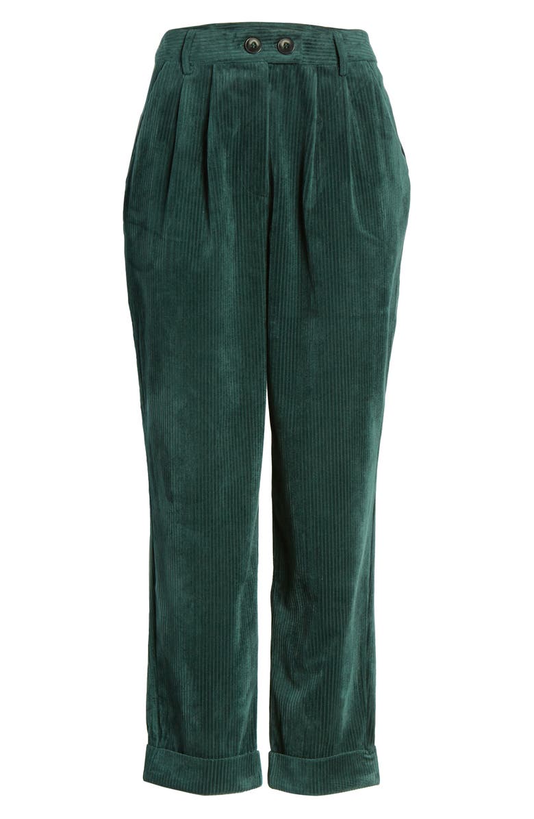 All in Favor High Waist Wide Wale Corduroy Ankle Trousers, Alternate, color,