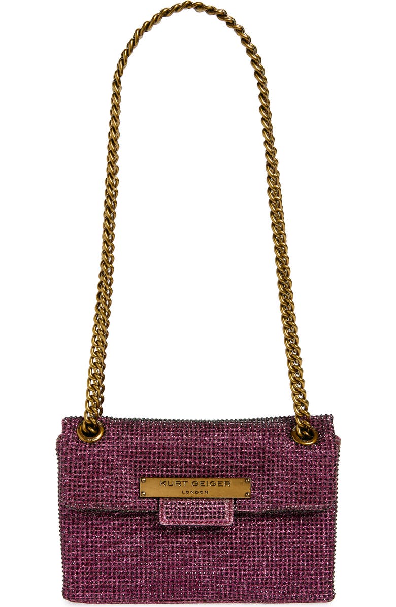 Kurt Geiger London Rhinestone Mini Brixton Plate Shoulder Bag, Main, color,
