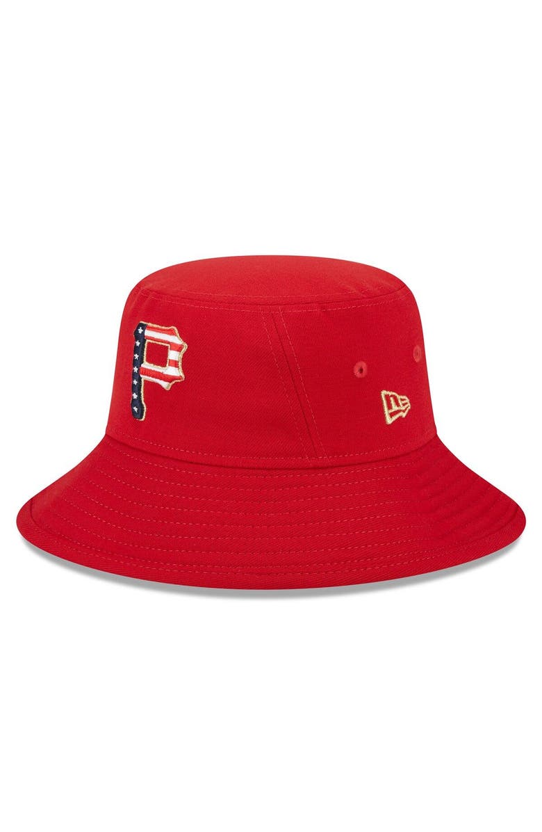 New Era Men's New Era  Red Pittsburgh Pirates 2023 Fourth of July Bucket Hat, Main, color, Red