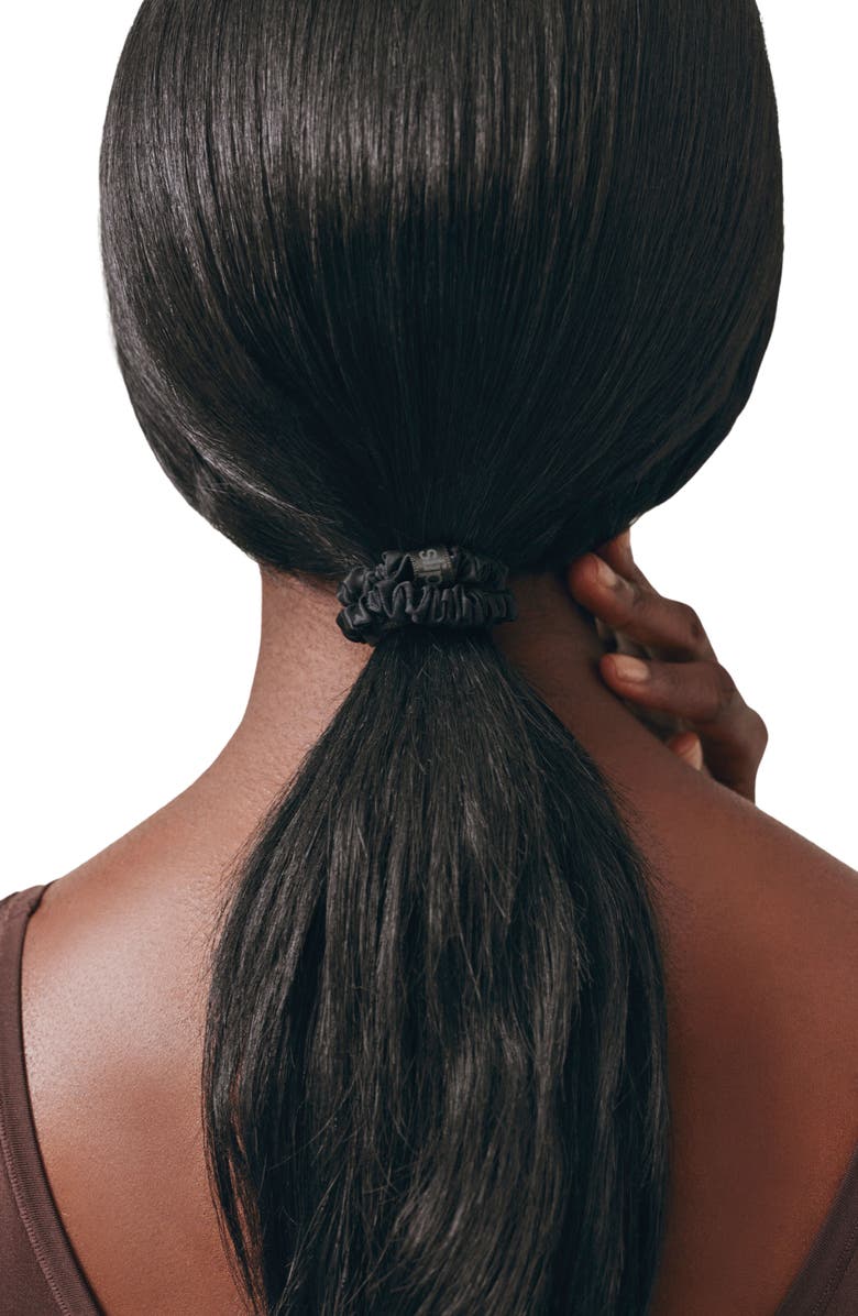 slip Pure Silk 4-Pack Skinny Scrunchies: Back to Basics Collection, Alternate, color, Black