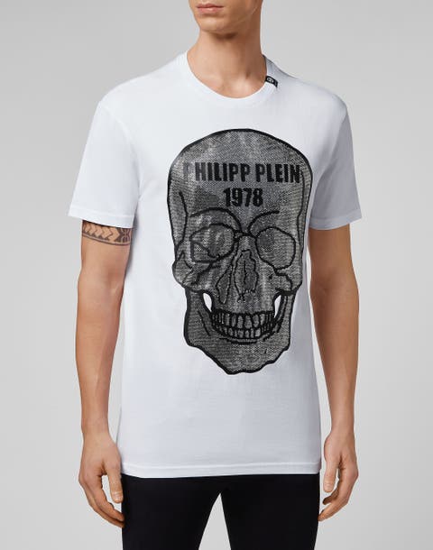 T-shirt Round Neck Ss Crystal Skull Men