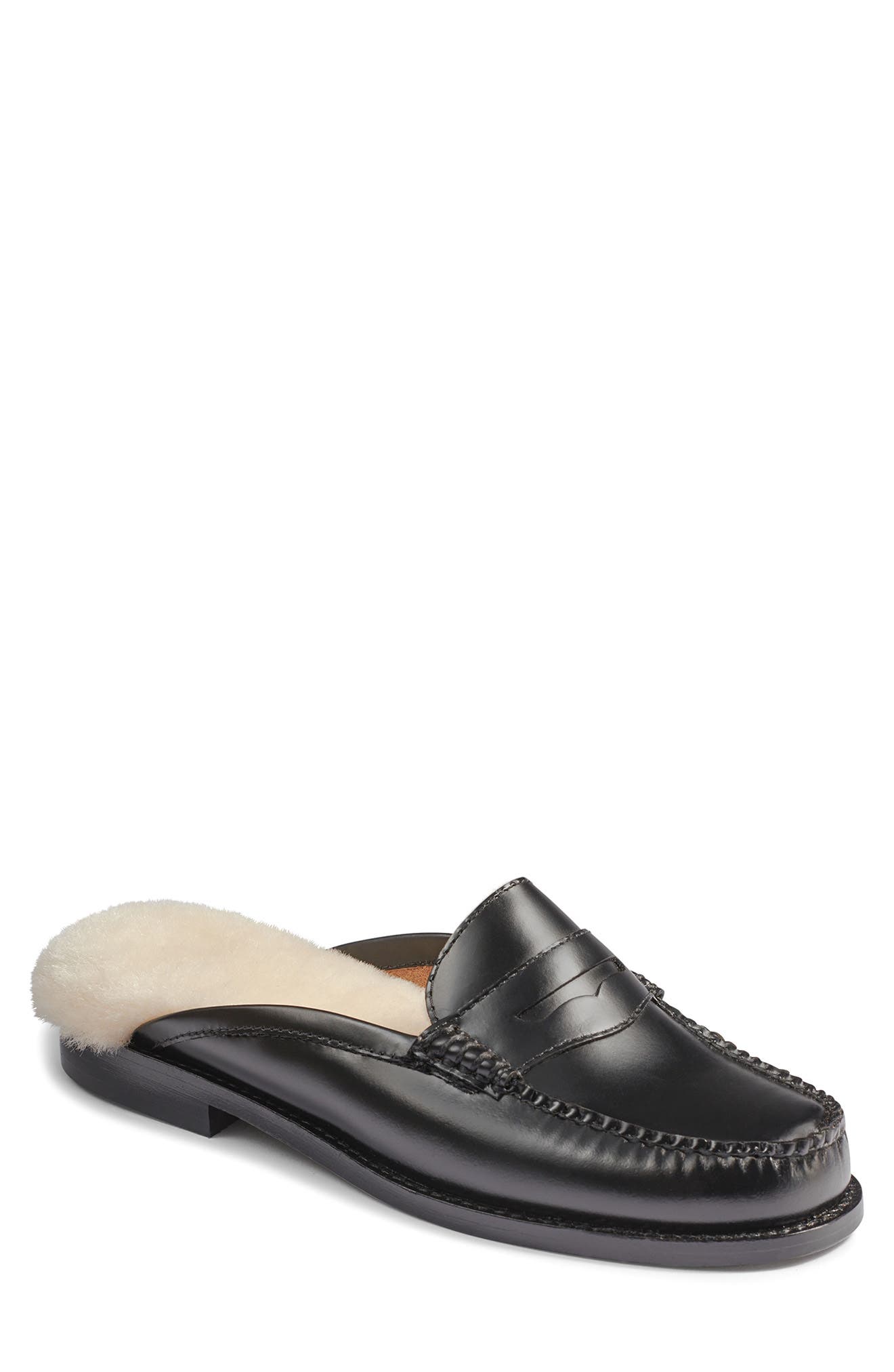 G.H.BASS G.H. Bass and Co. Wynn Genuine Shearling Lined Loafer Mule, Main, color, 