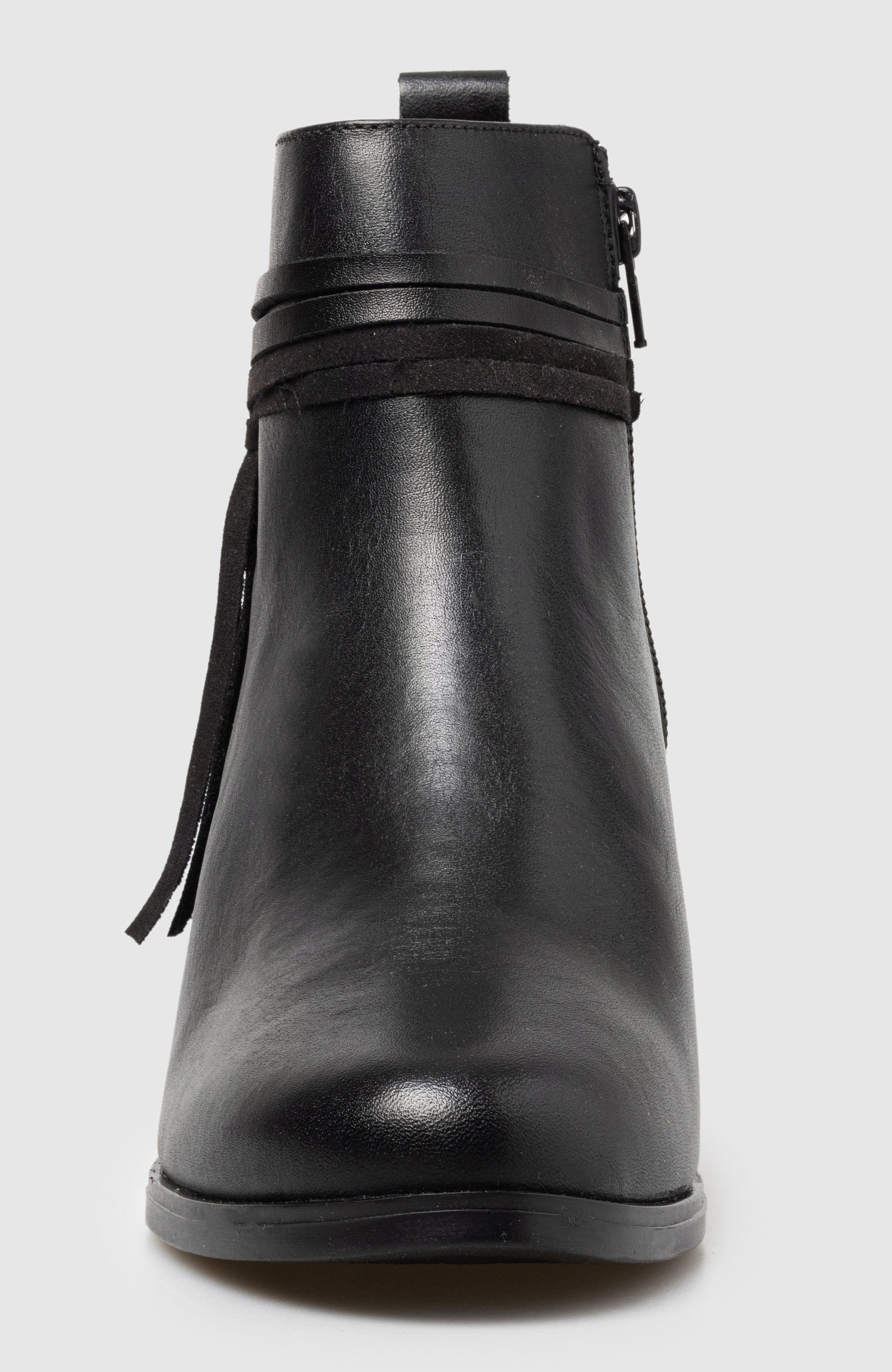 Alek Block Heel Side Up Bootie, Alternate, color, Ebony