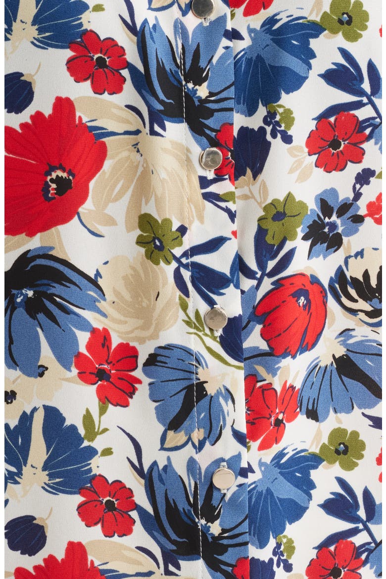Floral Print Shirt, Alternate, color, WHITE DOVE MULTI