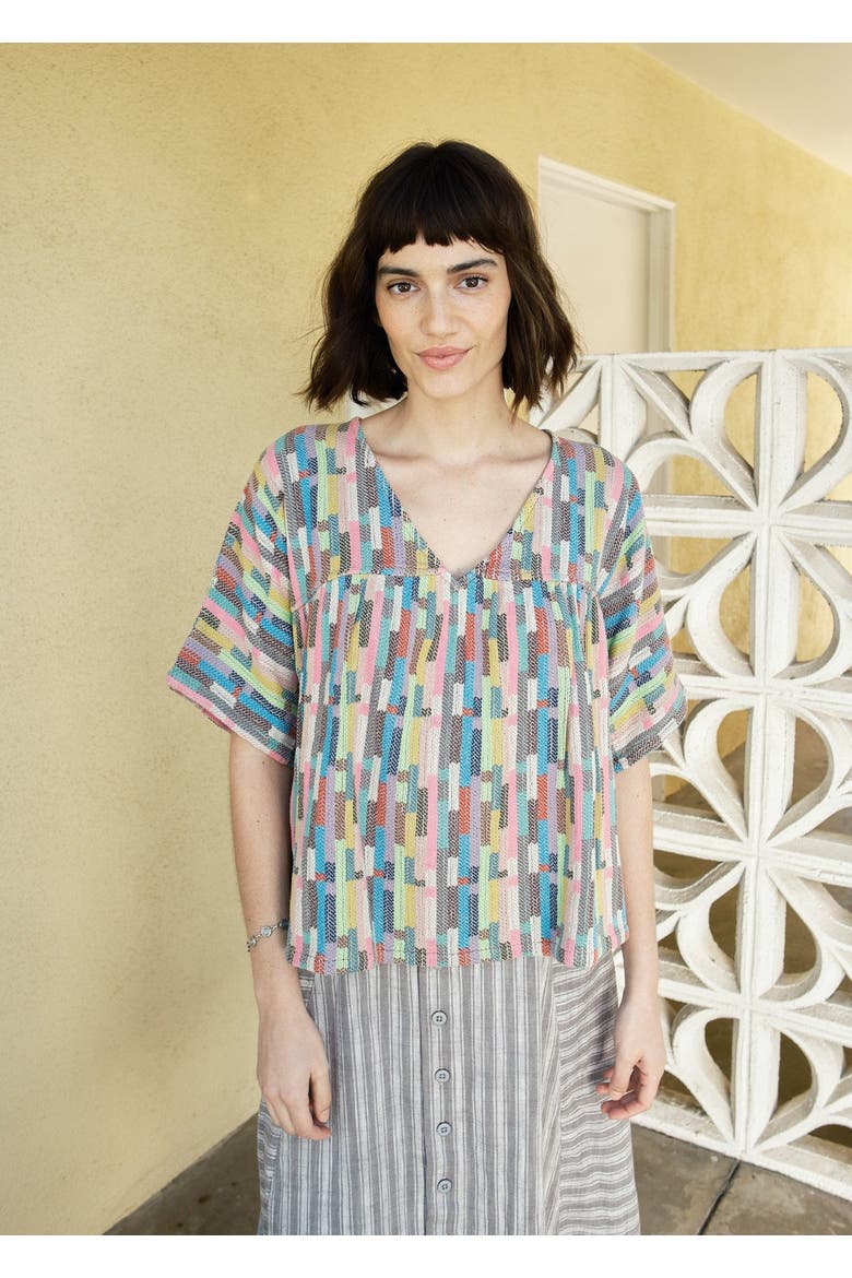 Maura Reversible V-Neck Top, Alternate, color, Trivia