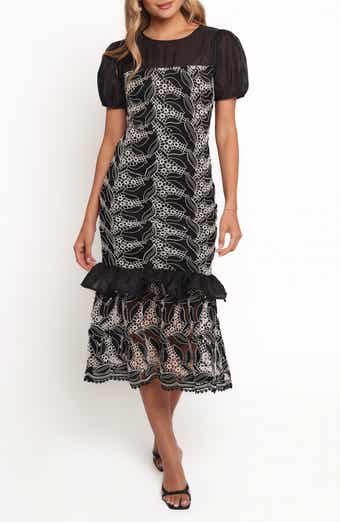 Petal & Pup Peyton Puff Sleeve Midi Dress