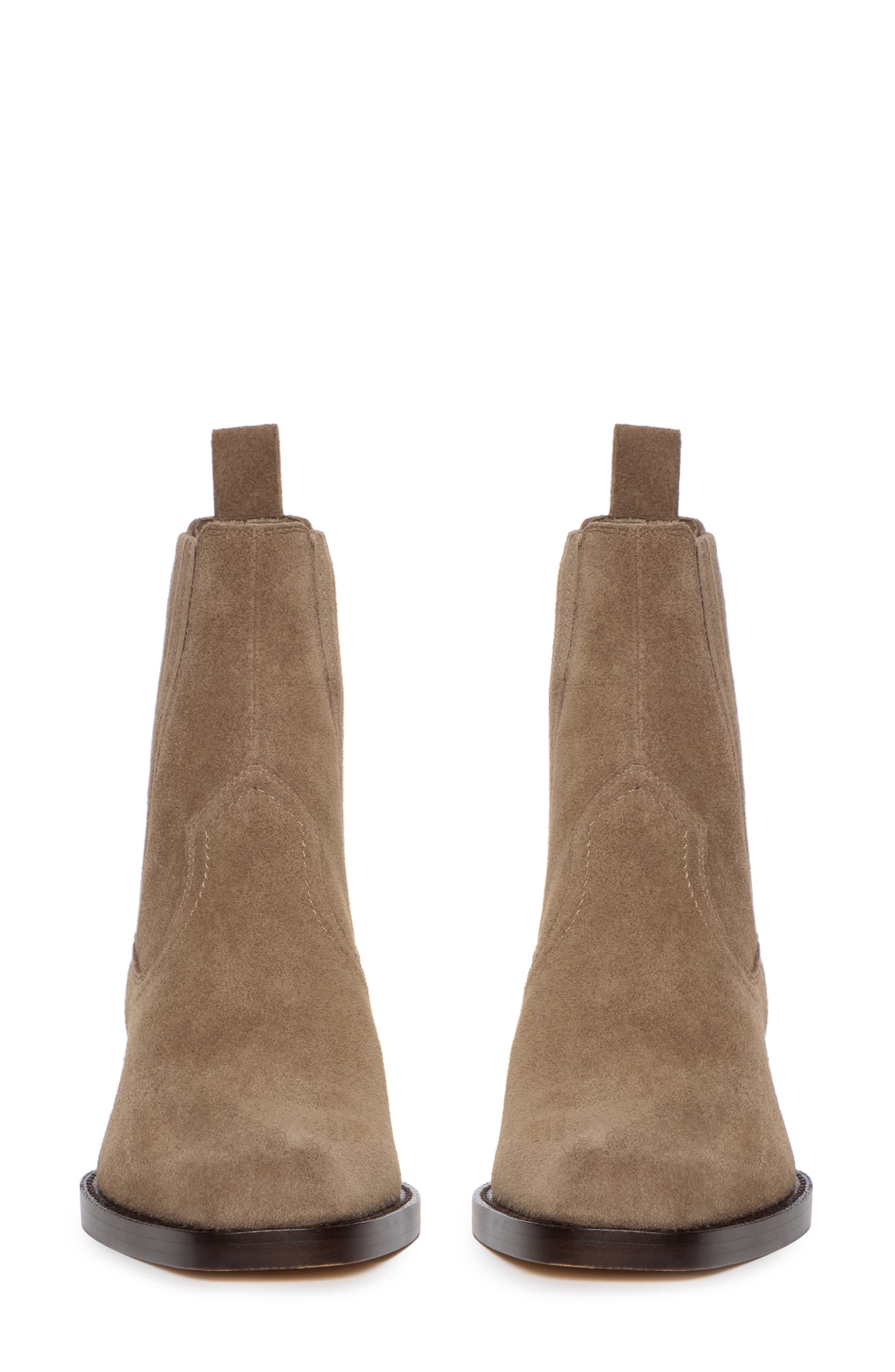 Greta Leather Bootie, Alternate, color, DARK TAUPE