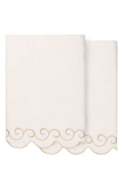 Simplicity Scallop 2-Piece Bath Towel Set