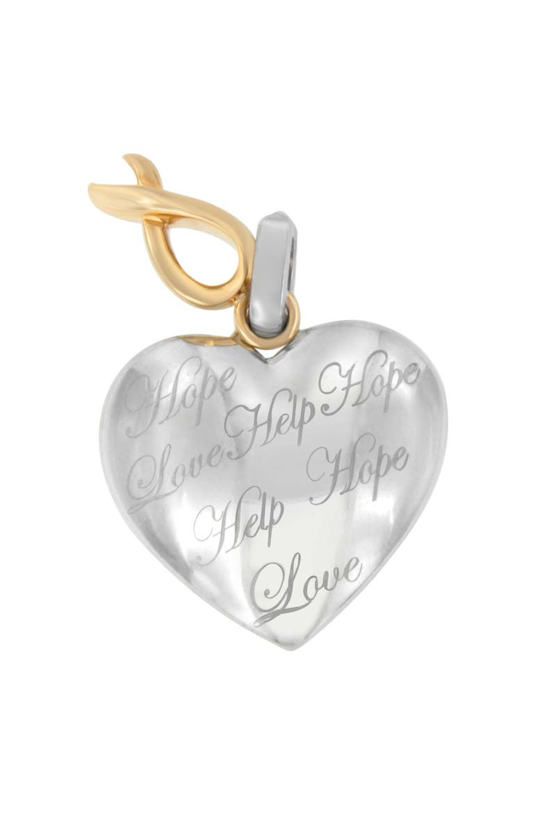 10K Yellow Gold Over Silver Heart Pendant Necklace, Alternate, color, Yellow