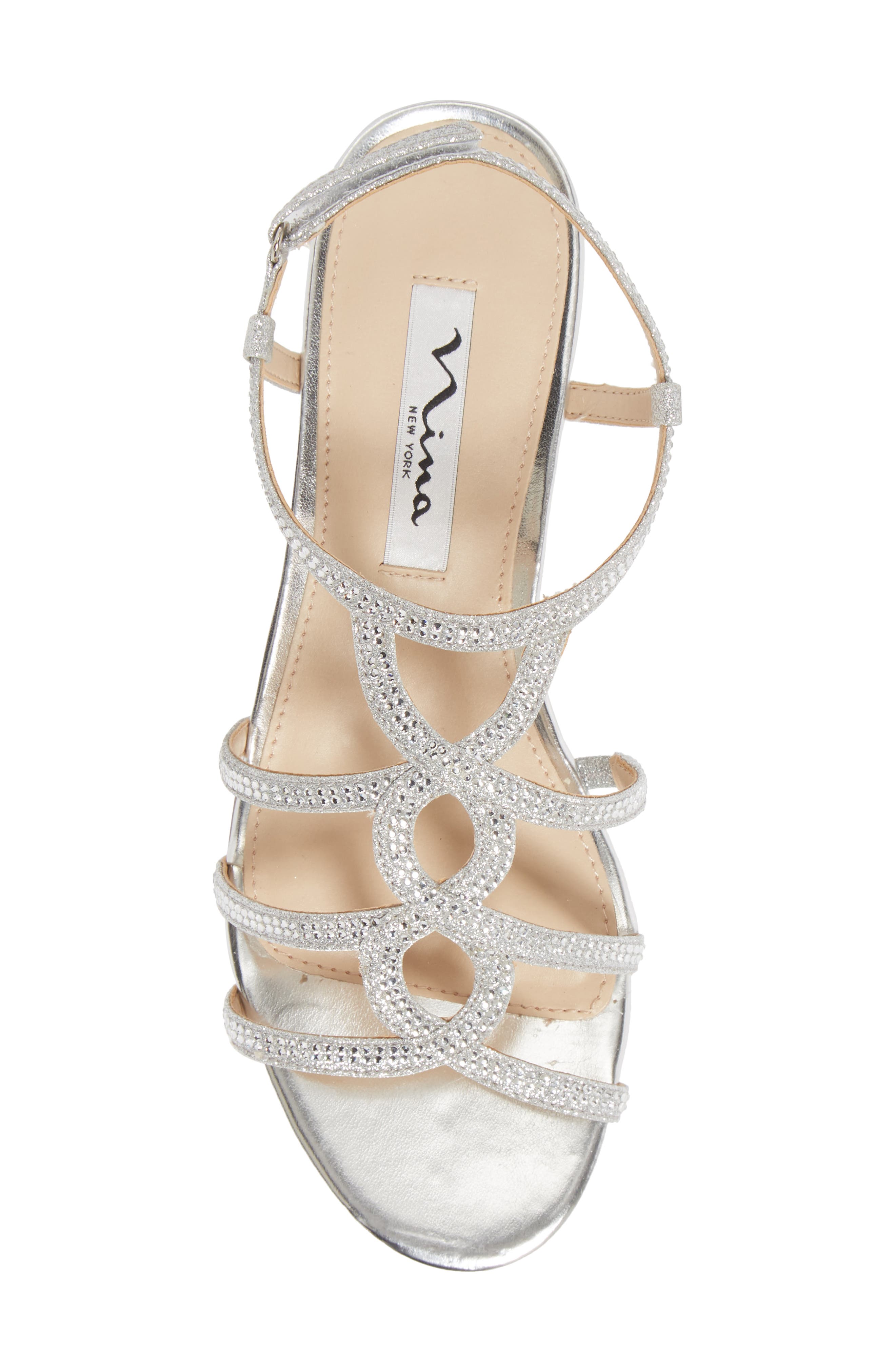 Nina Stefan Crystal Embellished Slingback Sandal, Alternate, color, 