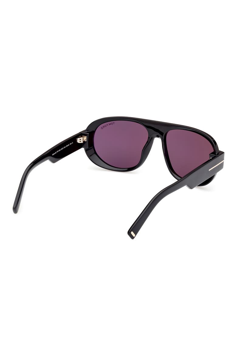 Blake 59mm Pilot Sunglasses, Alternate, color, SHINY BLACK / SMOKE