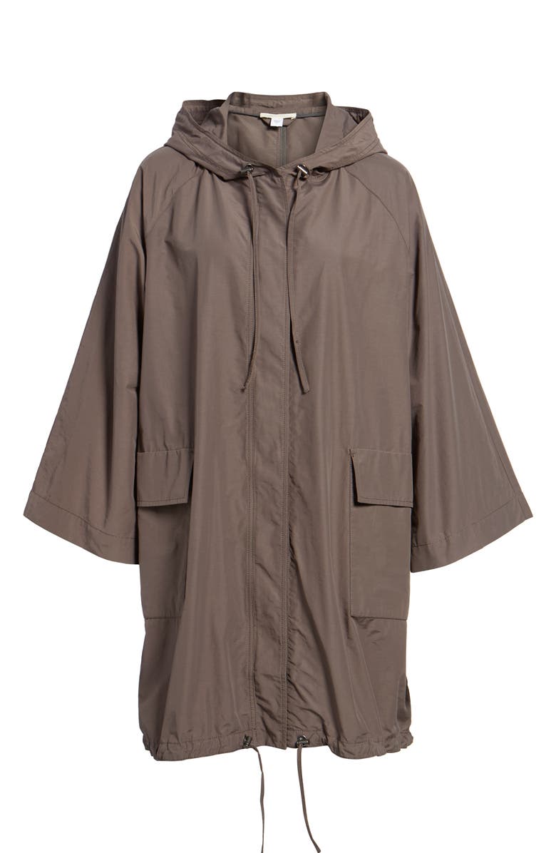 Eileen Fisher Hooded Organic Cotton & Nylon Jacket, Alternate, color,