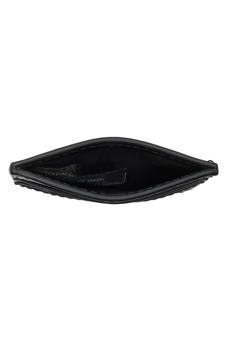 Hunter Glazed Leather Money Clip Wallet, Alternate, color, BLACK