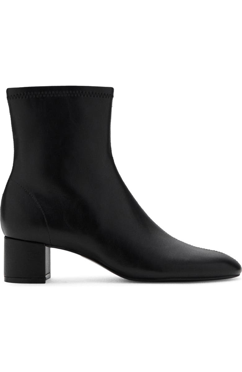 MANGO Round Toe Bootie, Alternate, color, Black