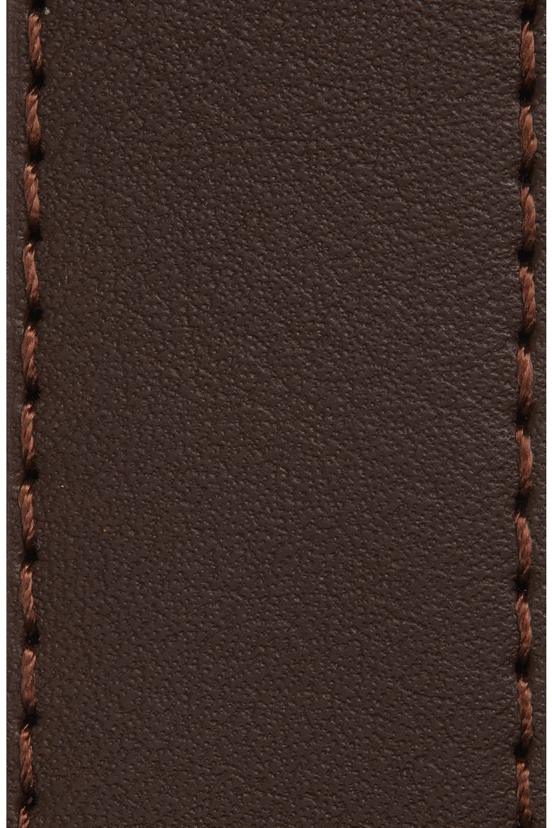 Faux Leather Double Keeper Belt, Alternate, color, BROWN