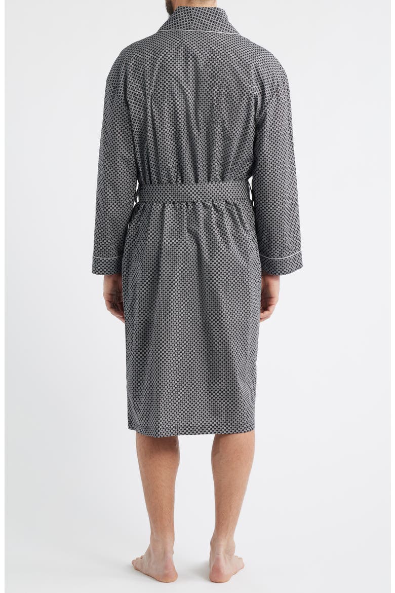 Sanctuary Sateen Shawl Collar Cotton Robe, Alternate, color, BLACK