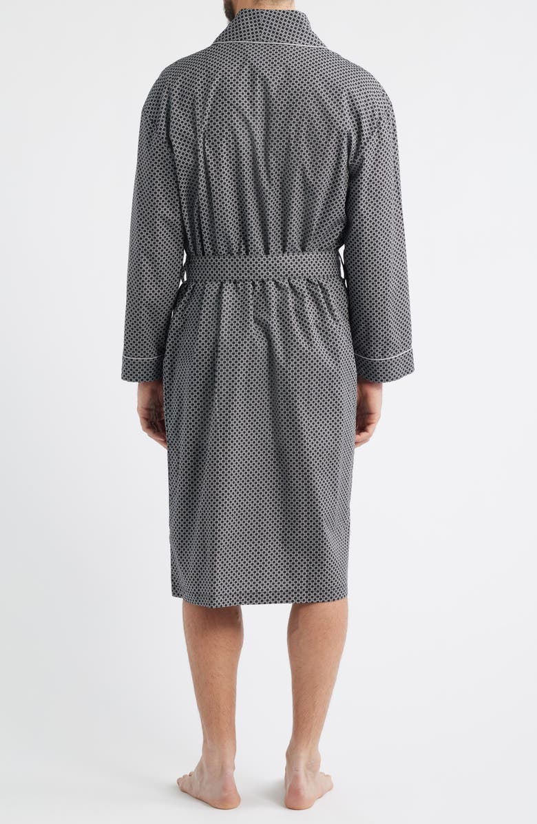 Majestic International Sanctuary Sateen Shawl Collar Cotton Robe, Alternate, color, Black