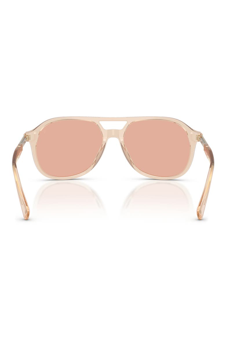 56mm Pilot Sunglasses, Alternate, color, PEACH