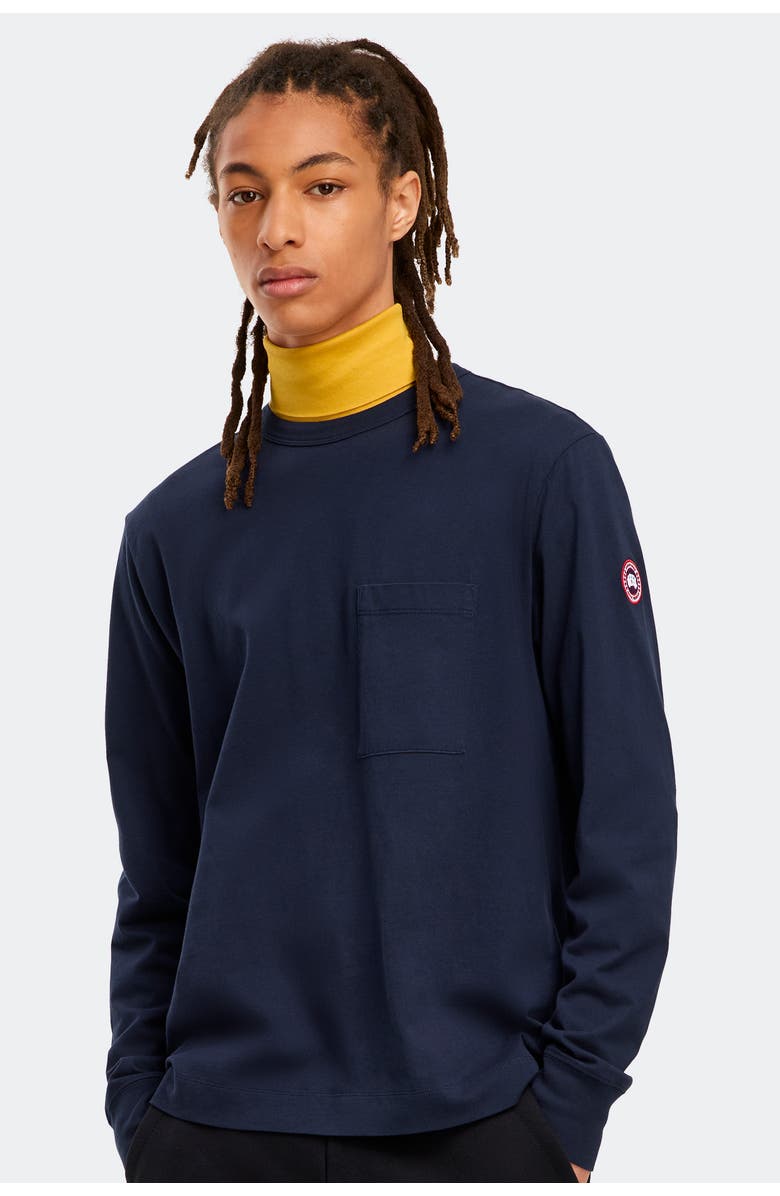 GOOSE Gladstone Long Sleeve T-Shirt, Alternate, color, Atlantic Navy